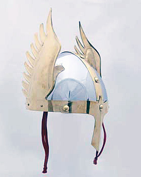 Viking helmet with shining wings